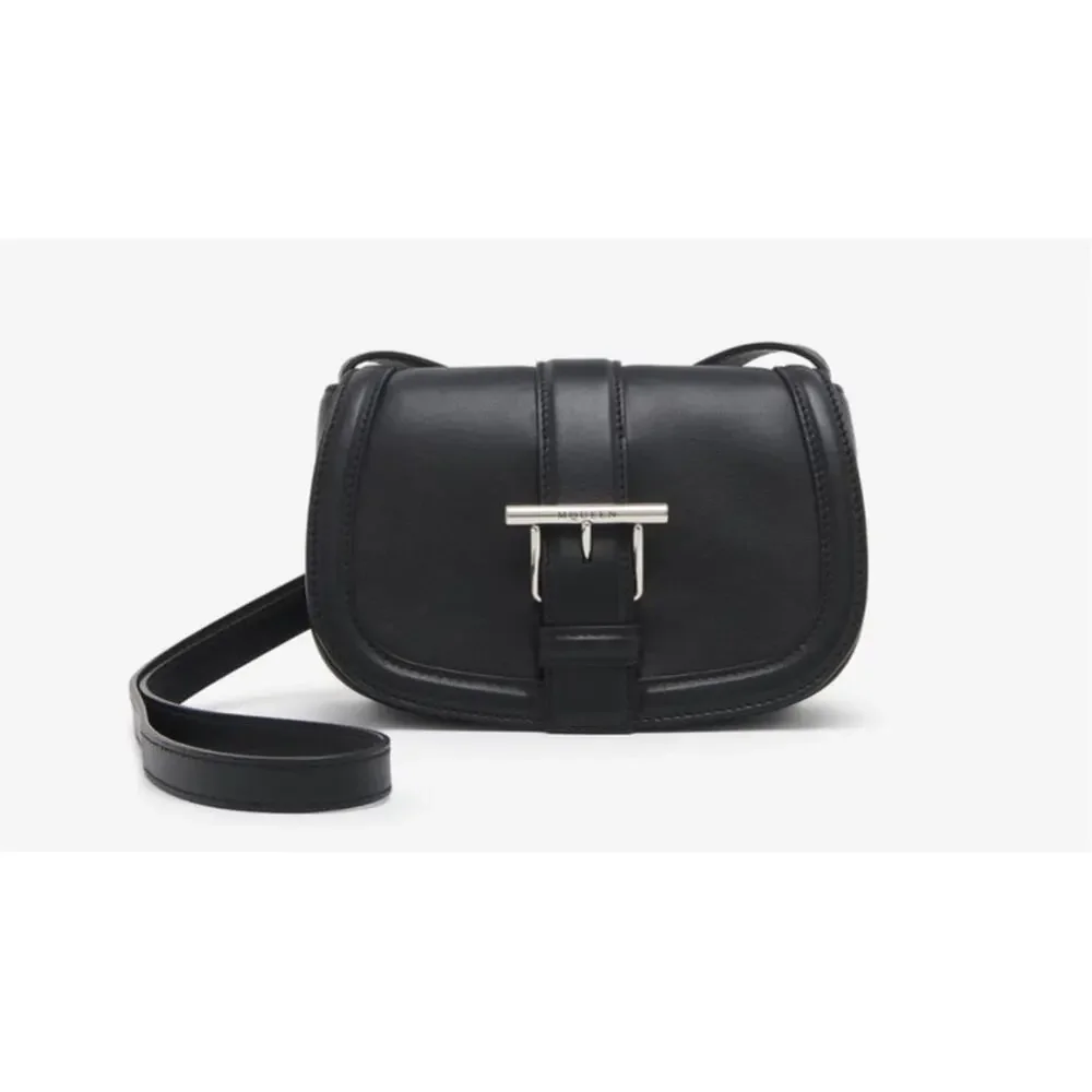 ALEXANDER MCQUEEN Mini T-Bar Satchel in Black